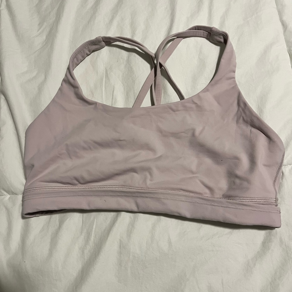 Light pink sports bra